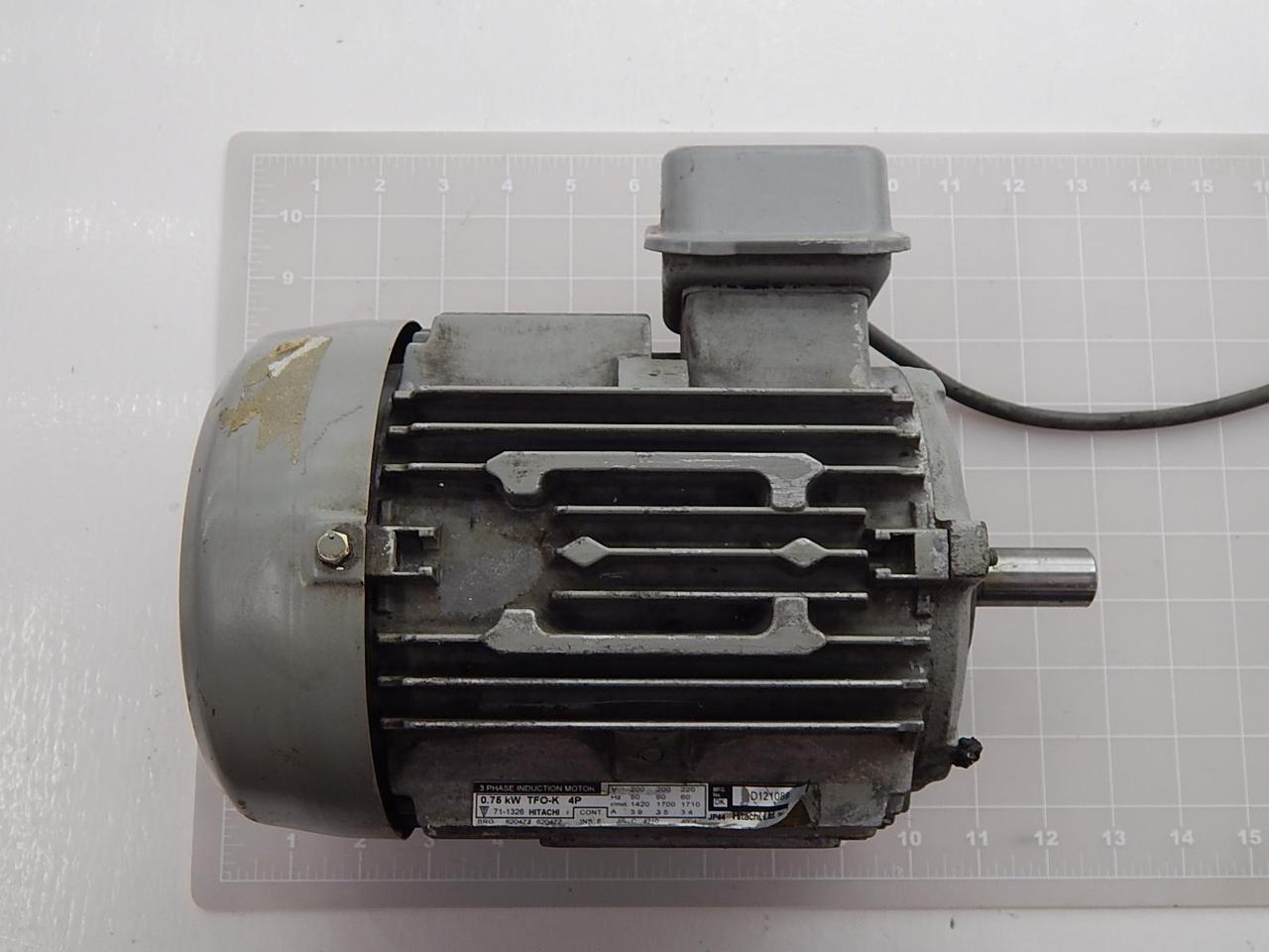 Hitachi TFO-K 4P Induction Motor 3 PH 200/220 V 50/60 HZ 1420/1710